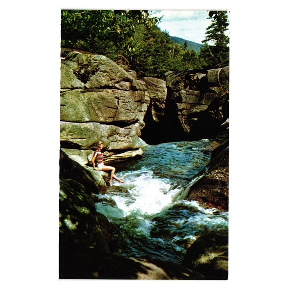 Screw Auger Gorge Grafton Notch Maine Postcard Bromley Co Boston ME1280 - Picture 1 of 2